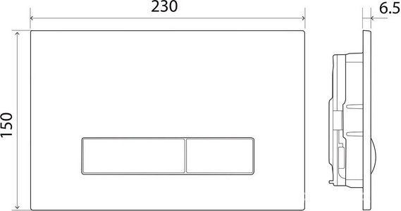 Кнопка двойного смыва, для инсталляции д/унитаза, (цв.хром матовый ), BelBagno Genova ZZ BelBagno Универсал BB020-GV-CHROME.M