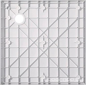 Поддон душевой 900x900x150мм,SMC, квадратный, отв. слива 90мм, (сифон крышка цв.хром, ножки в компл.), акрил цв.белый, Cezares ZZ Cezares Универсал TRAY-SMC-A-90-550-150-W