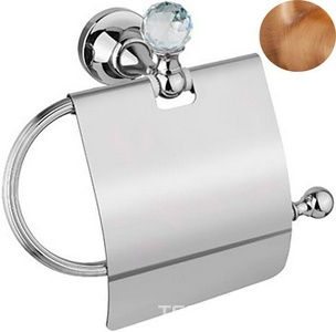 Держатель туал.бумаги с крышкой (цв.бронза, Swarovski),  ZZ Cezares Olimp OLIMP-TRH-02-Sw