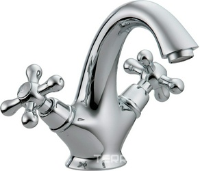 Смеситель для раковины с д/к (цв.хром/золото) Romantica ZZ