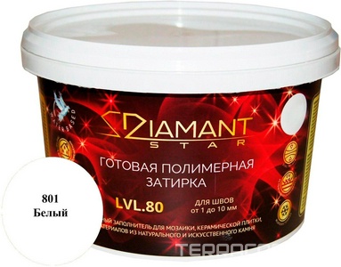 Полимерная затирка  801 белый 2 кг. XX Антураж Diamant Star 801