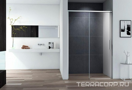 Дверь в нишу 1200x1950мм, сдвижная с неподв. сегм., (стекло прозрачное 8мм, фурнит. цв.хром), Duet Soft ZZ Cezares Duet Soft-M DUET SOFT-M-BF-1-120-C-Cr