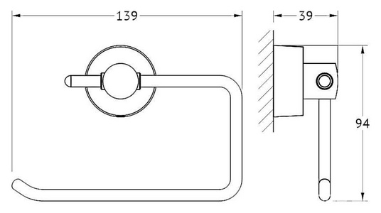 Бумагодержатель открытый, хром ZZ FBS Nostalgy NOS/056
