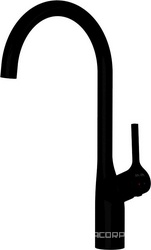 Смеситель кухонной мойки  Х-Joy S, излив 27 см, цв. черный матовый, ZZ