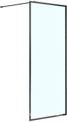 Душевая перегородка RICHMOND Walk-in 900х2000 прозрачное стекло 6 мм, цвет профиля черный ZZ