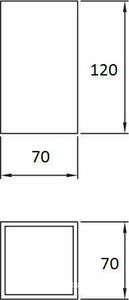 Стакан 7х7хh12см, настенный (матовая белая керамика),  ZZ Fantini Young 96 P3 7602