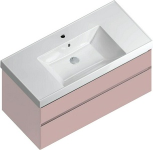 Тумба CUBO -100 см, подвесная, 2 выдвижной ящик, цв.мальва ZZ Kerama Marazzi Cubo CUB.100.2\MAL