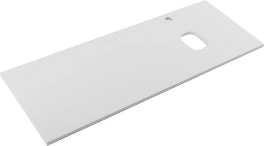 Столешница 1204x462x19мм, асимметричное правостороннее расположение отверстий для раковины и смесителя, (МДФ цв.Bianco Opaco), BelBagno ZZ BelBagno Универсал EK-120-AS-BO-R