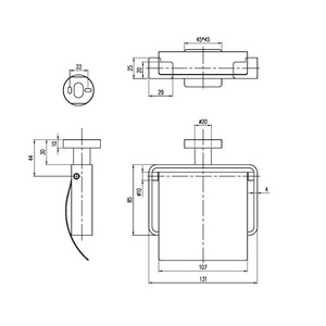 Держатель для т/б, с крышкой, (цв.черный матовый),  ZZ Villeroy & Boch Elements – Striking TVA152013000K5