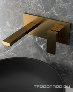 Смеситель встраиваемый для раковины Bronze, с внутренней частью, цв. бронза ZZ Boheme Qubic 475-BR