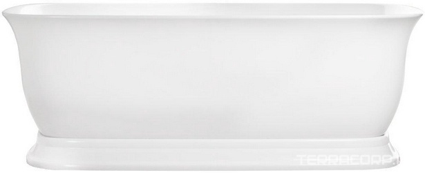 Ванна 1700x800xh600мм, акрил, отдельностоящая, слив-перелив цв.хром в комплекте, BelBagno ZZ