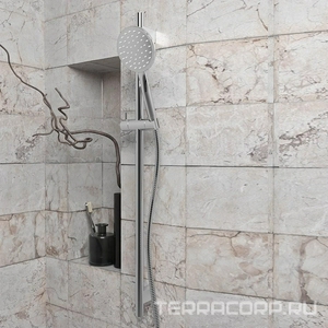 Душевой гарнитур, стойка h605мм, лейка д/д ручн., шланг, (цв.хром),  ZZ Paini Modena MDCR121