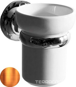 Стакан настенный (цв. бронза / керамика)  ZZ Simas Victoria 260203 br