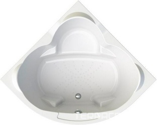 Ванна акрил. "СОРРЕНТО",1480х1480, фронт.пан, ГМ "Лечебный", смес/излив "Бриз/линкольн малый",аэромассаж,контр.200, хромотерапия 1 лампа,слив.хром ZZ