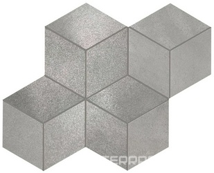 Керамогранит Atlas Concorde Italy Blaze  Aluminium Mosaico Esagono Lapp 30x35 Серый 