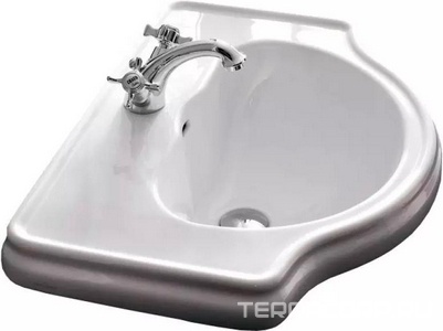 Раковина 62х46см, встраиваемая в столешницу сверху, с 1 отв.д/смесит.,  ZZ Kerasan Retro 103001