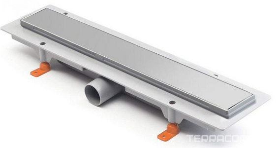 Душевой лоток с рамкой  450 мм D40, хром глянец ZZ Paini Klasik CH450KN