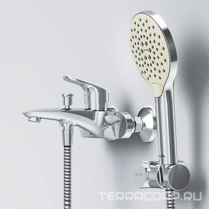 Смеситель для ванны/душа , с установочным комплектом, шланг, лейка, смеситель в компл, хром AMPM Like F8015000