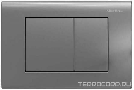 Кнопка двойного смыва, пневм., для инсталляции д/унитаза, (пластик цв.сатин),  ZZ Allen Brau Liberty 9.20002.MG