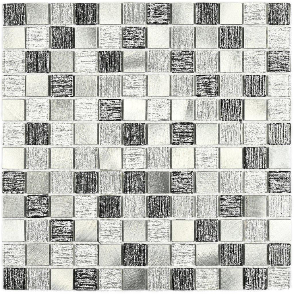 Мозаика Bonaparte Мозаика стеклянная Trend Silver (23x23x4) 30x30 Комбинированный, фото 3