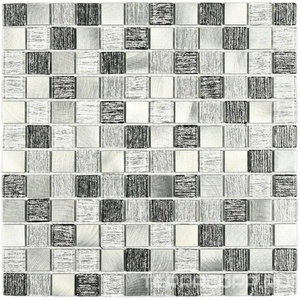 Мозаика Bonaparte Мозаика стеклянная Trend Silver (23x23x4) 30x30 Комбинированный 