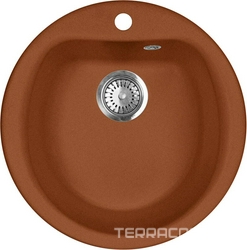 Мойка кухонная AquaGranitEx M-07 терракот| 49x49x20