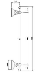 Полотенцедержатель 45 см, (цв. бронза),  ZZ Nicolazzi Classica 1484 BZ