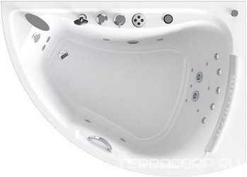 Акриловая ванна Radomir Альбена Специальный Chrome 168x120 правая с пультом| 168x120x48