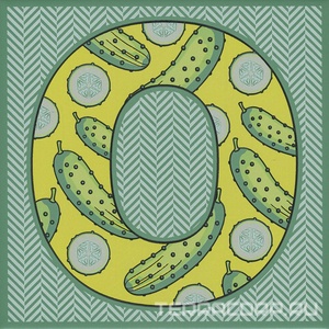 Керамическая плитка Kerama Marazzi Сад-огород Декор  Огурец матовый 20x20 Комбинированный 