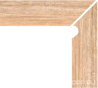 Ступени Gres de Aragon Ordesa Zanquin Redondeado  Beige dcha (Right) Liso 8x39.3/9,5x39.3 Бежевый 