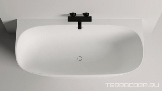 Ванна 1700х800хh580мм, пристенная, литой камень S-Sense глянец цв.белый, д/к Up&Down в цвет ванны,интегрир.слив-перелив,рама в компл, ZZ Salini Sofia Wall 170 102512G