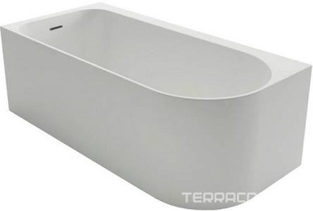 Ванна акриловая  1700x800x580 мм, пристенная,  в комплекте сифон, металлическая рама (каркас), левая, цв. белый, ZZ Azario LUTON LUT17080 L