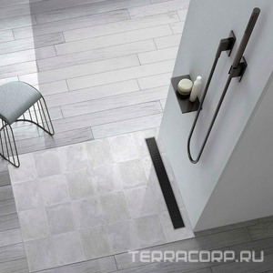 Душевой лоток 600 мм, пропускн.спос-ть 48 л/мин, с перфорир. решеткой, (цв.черный матовый),  ZZ Vincea Say Optima SAY.601.60.B.M.S.PITI