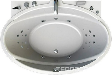 Акриловая ванна Radomir Лагуна Специальный Chrome 185x124 с пультом| 185x124x50