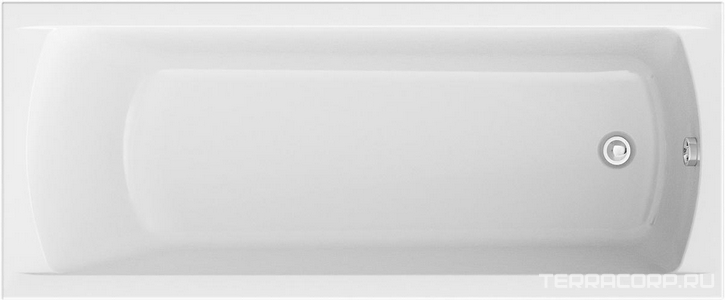 Ванна прямоугольная "MODERN" 175х70 см акриловая, без каркаса, слива-перелива, цвет белый, ZZ 1Marka Modern 01мод17570