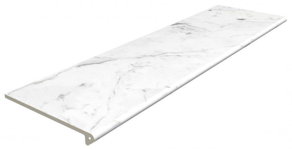 Ступени Gres de Aragon Marble Peldano Redondeado Carrara Blanco Liso 119.7x33x14 Белый, фото 3