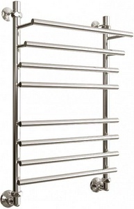 ОБРАЗЕЦ  Полотенцесушитель водяной с полкой 80х50 см, комплект уголоков гайка/штуцер 3*4/1*2 в комплекте, цв. хром глянец KL Двин R Primo 4657771779107 (товар 4627086033096)