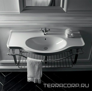 Раковина 110х54хh24см, с 1 отв.д/смесителя, (крепёж в копл.),  ZZ Galassia Ethos 8435M