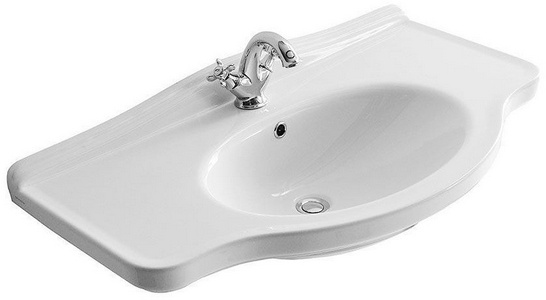 Раковина 110х54хh24см, с 1 отв.д/смесителя, (крепёж в копл.),  ZZ Galassia Ethos 8435M