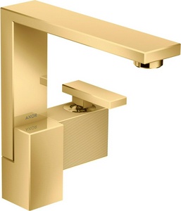 Смеситель для раковины, 190, со сливным клапаном Push.Open, (цв.полированное золото),  ZZ Hansgrohe Axor Edge 46021990