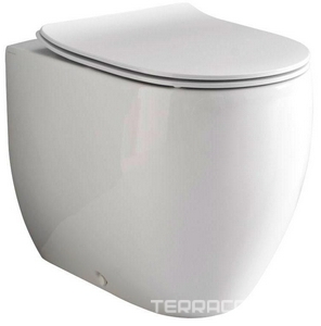 Унитаз напольный, пристенный 360х520мм, безободковый, БЕЗ сиденья, крепеж в компл.,  ZZ Kerasan Flo 311201