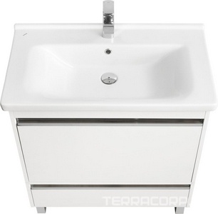 Тумба подвесная 80 см, БЕЗ раковины Миранда 1WH302251, цв. белый Aquaton Капри 1A230201KP010