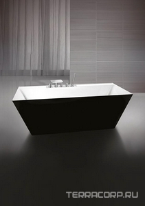 Смеситель для ванны, встраиваемый в борт на 5 отв., лейка, шланг в компл., (цв.хром),  ZZ Cezares Cascado CASCADO-F-BVD5-01