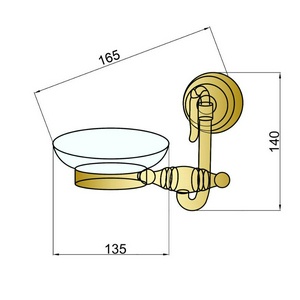 Мыльница medici, подвесная, крепеж в комплекте, бронза ZZ Boheme Medici 10603