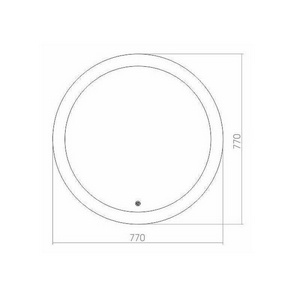 Зеркало круглое 77х77 см, c подсветкой и диммером, сенсорный выключатель ZZ Azario Перла ФР-00000847