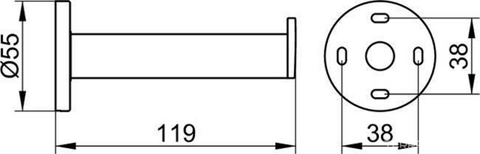 Держатель для запасного рулона туал. бумаги, (цв.черный матовый),  ZZ Keuco Plan 14963 370000