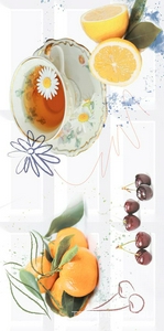 Керамическая плитка Azori Вог Декор VOGUE Morning 3 40,5х20,1 Комбинированный 