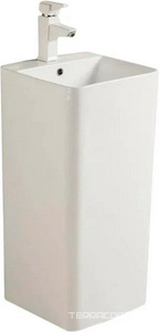 Раковина прямоугольная напольная 42x41х84 см, слив-перелив в комплекте, цв. белый ZZ SantiLine SantiLine SL-4005