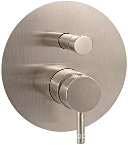 Смеситель для душа, встраиваемый в стену, с переключателем, (цв.steel looking),  ZZ Paffoni Light LIG015ST