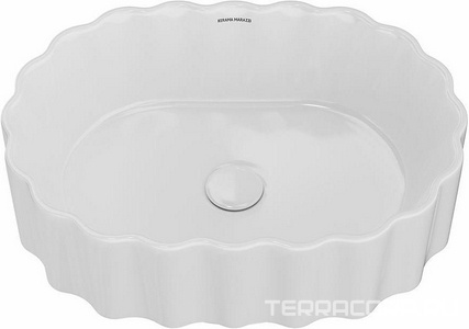 Раковина 50 см ARTBASIN Conchiglia, цв белый глянцевый , БЕЗ донного клапана Kerama Marazzi Artbasin CC.wb.50\WHT